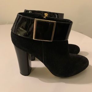 Tory Burch black suede booties size 10